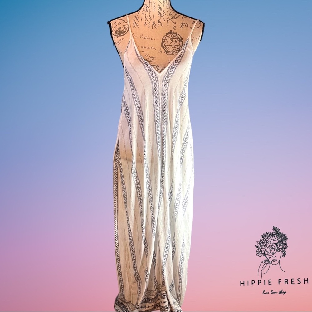 Elan Gauzy Summer Maxi Dress Size M - Picture 2 of 13